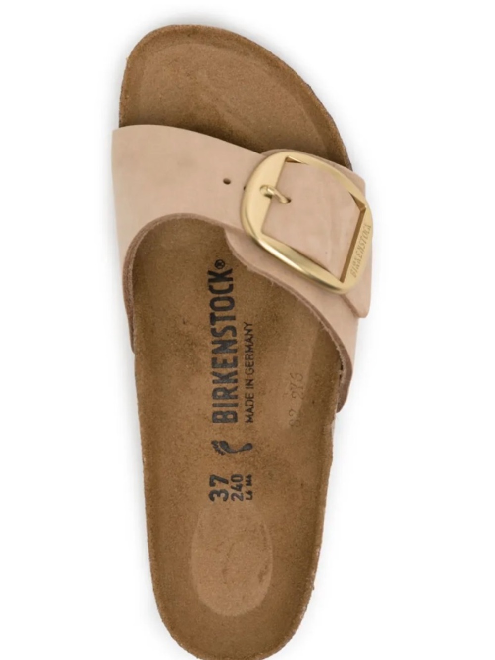 Birkenstock Madrid Leather Beige Cream Slides Sandals Women’s US 10 Big Buckle